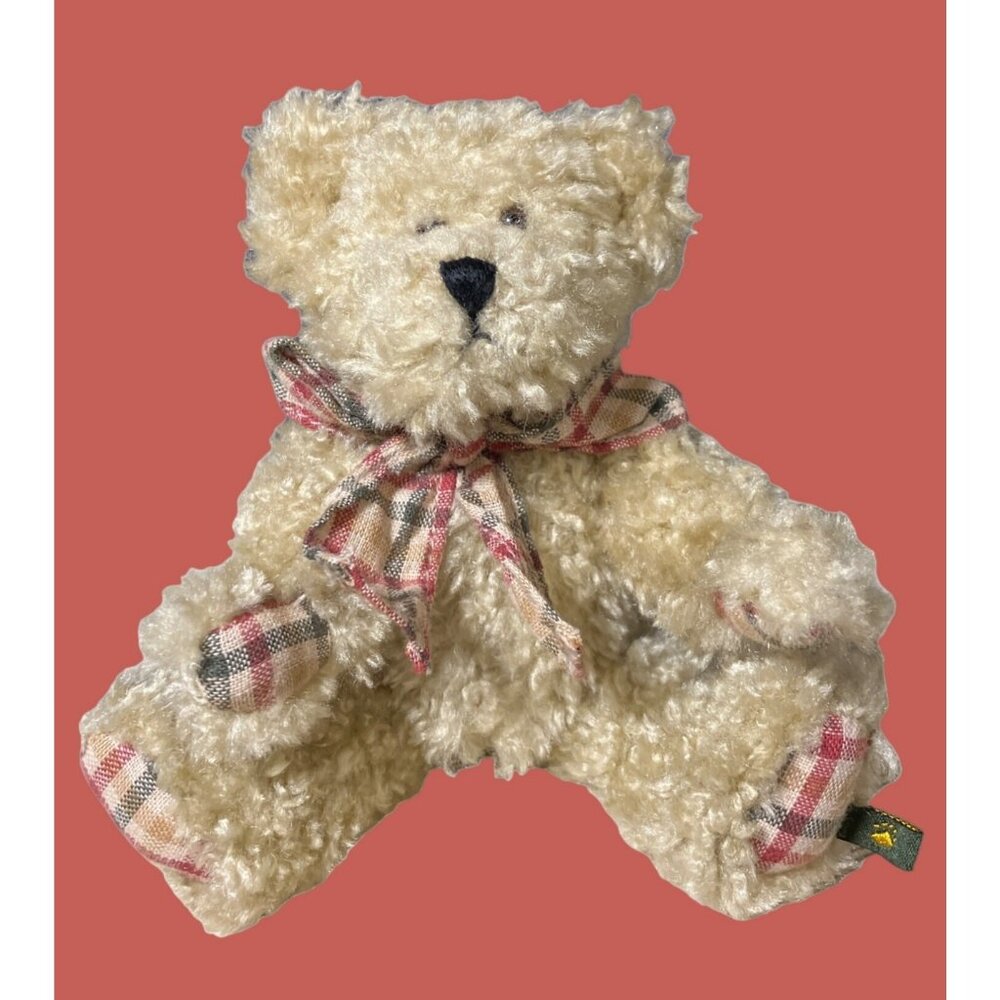 Boyds Bears Plush 6 Inch Jointed Bear Plaid Scarf